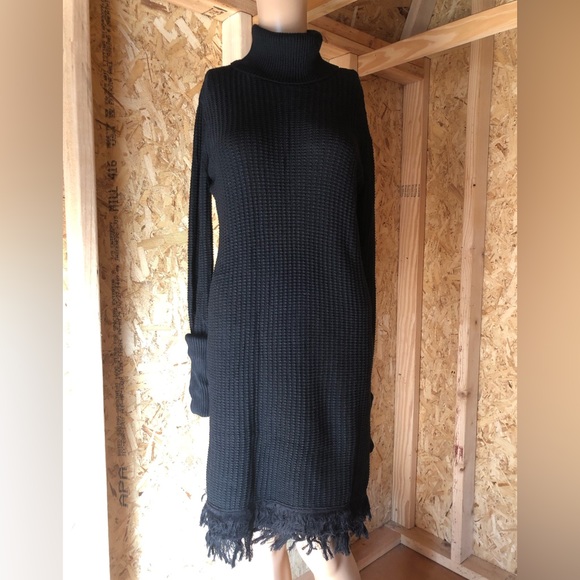 Who What Wear black sweater dress turtleneck small - Picture 7 of 7